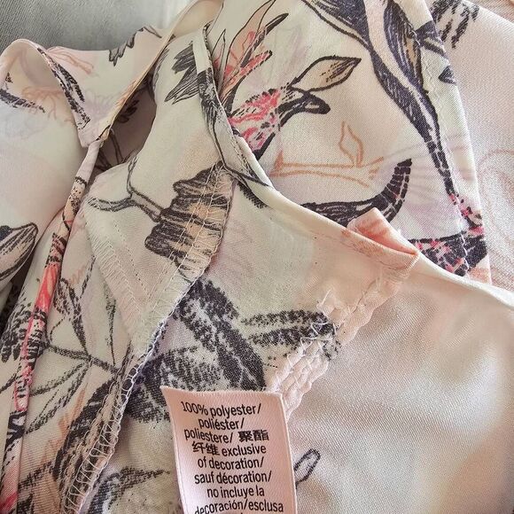 Victoria secret satin floral pink pajama set lounge shorts Sz M top Sz XL new - Picture 6 of 6